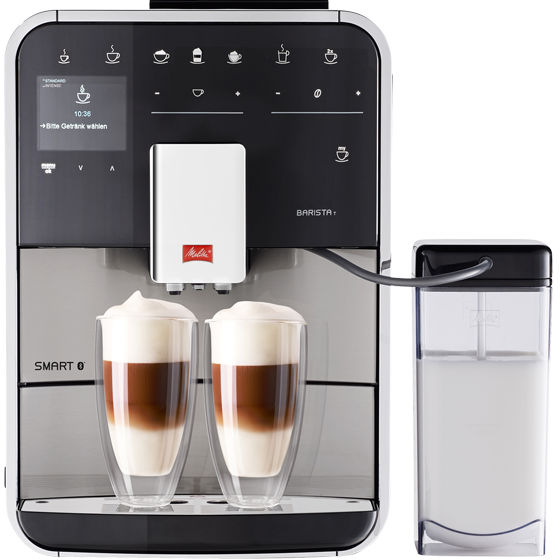 Melitta® Kaffeevollautomat Melitta Barista T Smart Edelstahl 6761414 – Studio view of stainless steel smart coffee machine