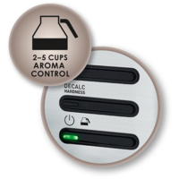 Aroma Control: For full flavour even with small amounts of coffee