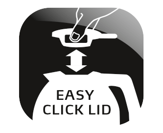 Jug lid with convenient Easy Click feature